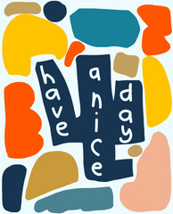 Vibrant abstract art with uplifting message