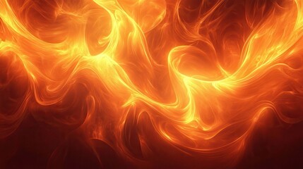 Abstract light trails of orange and yellow forming a gentle energy glow