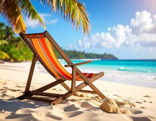 Praia , cadeira , descansar , f&eacute;rias. 