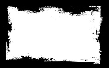Black grunge border strokes line. Horizontal black frame. Scratched Frame. Vector design.