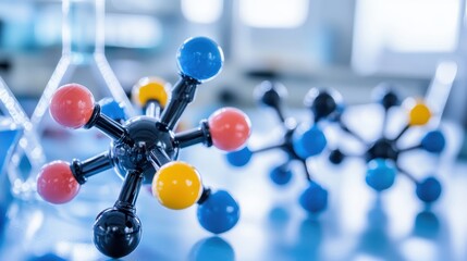 Colorful Molecular Models in a Science Laboratory