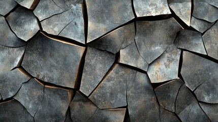 Cracked earth forming abstract geometric patterns with detailed textures and natural lines