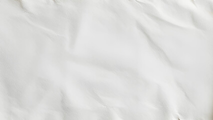 Obraz premium Trendy white colored textured background. Crumpled satine paper texture. White clean crumpled paper background. Horizontal crumpled empty paper template