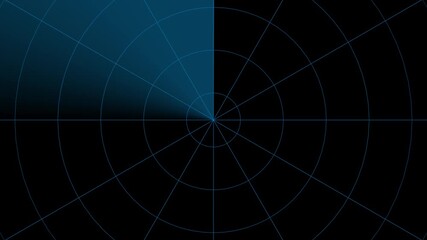 Radar HUD Screen Animation 4K. Motion graphic of colorful sonar radar screen searching an object with line digital technology background. - Powered by Adobe