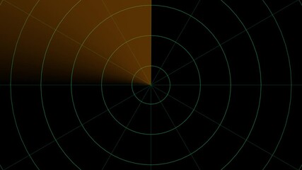 Radar HUD Screen Animation 4K. Motion graphic of colorful sonar radar screen searching an object with line digital technology background. - Powered by Adobe