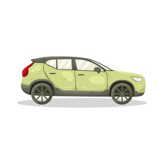 Illustration of Light Green SUV Car
