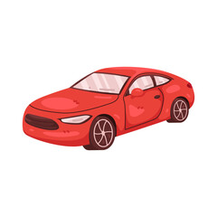 Illustration of Red Sports Car  
