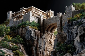 Ancient Ruins in the Mist