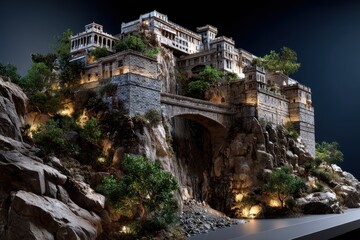 Ancient Ruins in the Mist