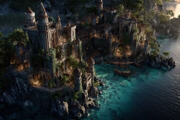 Cliffside Village at Sunset