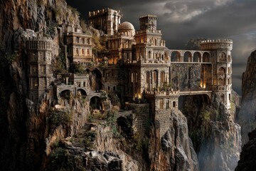 Ancient Ruins in the Mist