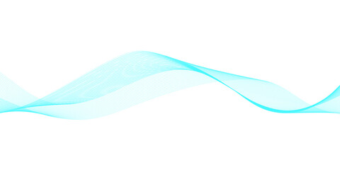 Abstract blue wave lines isolated on white background with flowing curved linear patterns, smooth parallel curves creating elegant motion, balance, and modern technology vector harmony © Ahmad Araf