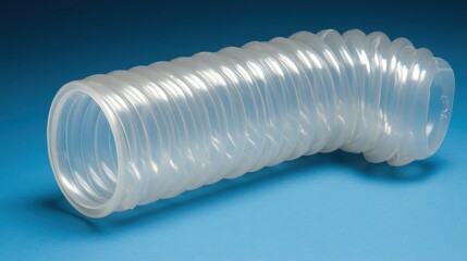 Clear flexible corrugated medical tubing for ventilation systems