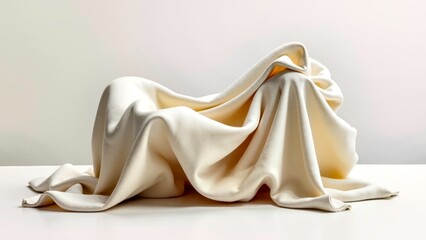 Light brown pleated art ornament