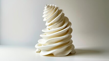 Tower shaped spiral art ornament diagram