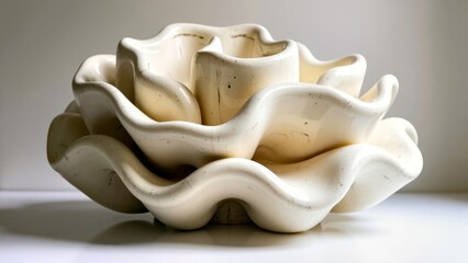 White pleated art ornament picture