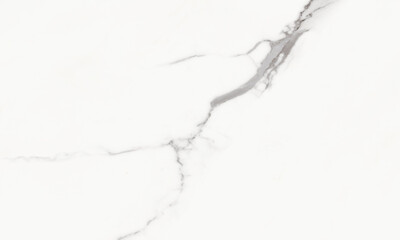 A luxurious white marble texture featuring prominent gray and black lightning-like veins, representing a high-end stone surface for flooring or countertops.