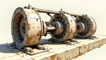 Artistic image of mechanical carving components