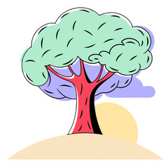 abstract tree vector illustration