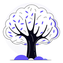vector tree silhouette