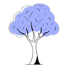 vector tree isolated on white