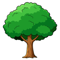 green tree vector illustration