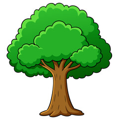 green tree with green leaves