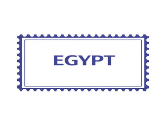 Obraz premium Egypt postage stamp vector icon on a white background Vector postage stamp on a white background