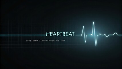 A Digital Heartbeat Pulse Wave on a Grid Display, Representing Vital Life Rhythms