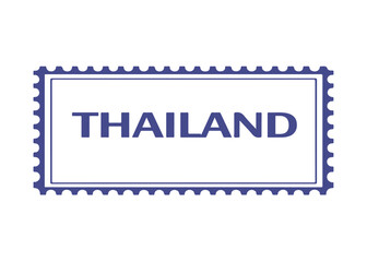 Obraz premium Thailand postage stamp vector icon on a white background Vector postage stamp on a white background
