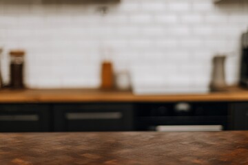 Blurred empty open space home, Stylish apartment interior with modern room. Idea for home design