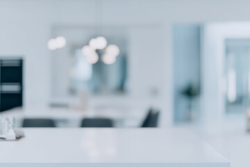 Blurred empty open space home, Stylish apartment interior with modern room. Idea for home design