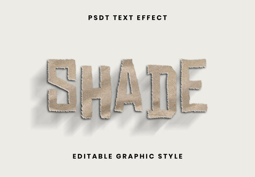 Beige Soft Shadow Craft Paper Text Effect Long Shadow Bold Font