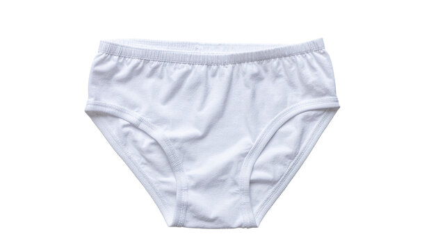 White underpants or briefs garment clothing apparel item isolated on a plain background for fashion or personal use cutout on alpha channel