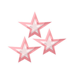 Obraz premium Illustration of Three Pink Stars