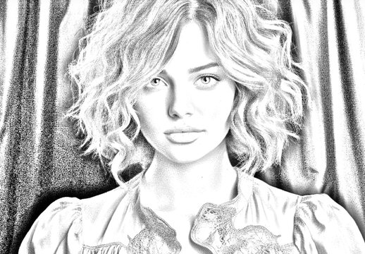 Black And White Pencil Sketch Photo Effect