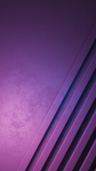 Sleek Purple Abstract Background with Diagonal Ribs and Grungy Gradient Texture. Dynamic design for tech, fashion, or artistic concepts