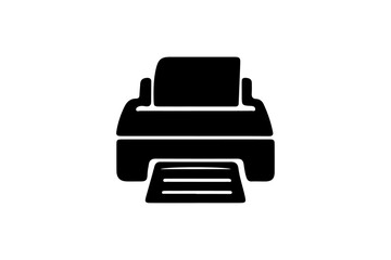 Fototapeta premium Minimalist Black Printer Icon Vector Graphic Isolated on White Background