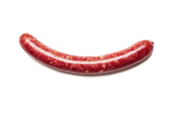 Naklejka premium Fresh Uncooked Sausage Isolated on White Background