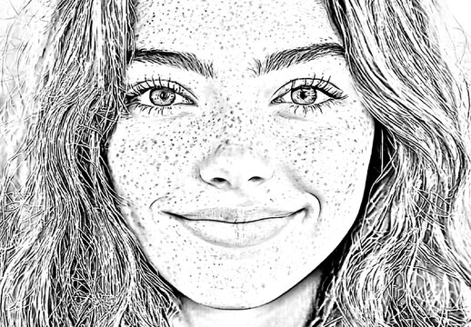 Gray And White Pencil Sketch Photo Effect