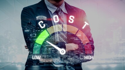 Expense control concept visualizing expense, cost, and spending with emphasis on budgeting, cost...