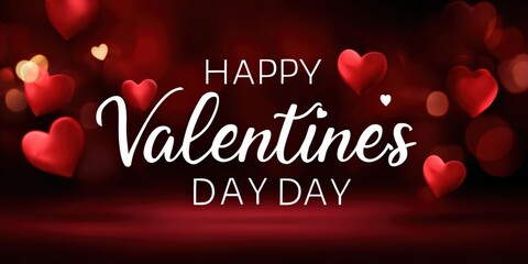 Valentine&rsquo;s Day Background With Red Hearts and Text Error