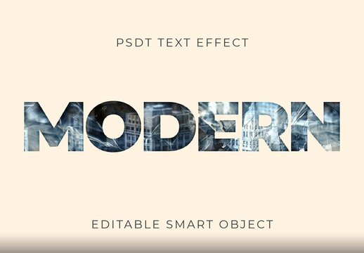 Blue Double Exposure Photo Knockout Text Effect