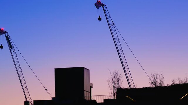 Oxford Street, Urban Regeneration, Construction Site Crane, City Aerial View, Cityscape, Buildings, Rooftops, London Urban Skyline, England, United Kingdom