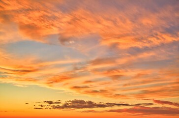New Zealand Sunset Sky Replacement Full Cover of Color Clouds