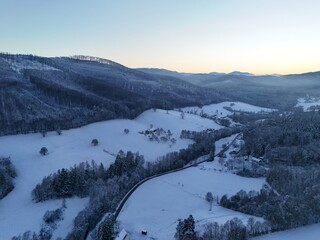 Landwirtschaftliche Fl&auml;chen, Winterruhe im Wienerwald, Nieder&ouml;sterreich
