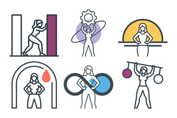 Silhouette profile of a beautiful woman with a flower in her hair for International Women's Day and celebrating femininity