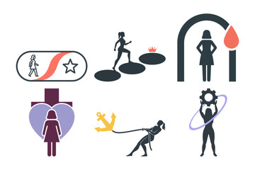 A diverse group of strong women standing together in solidarity for International Women's Day and sisterhood