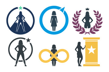 Strong woman fighter wearing boxing gloves, a symbol of fighting for rights and equality on International Women's Day