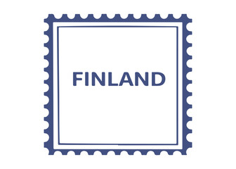 Obraz premium Finland postage stamp vector icon on a white background Vector postage stamp on a white background